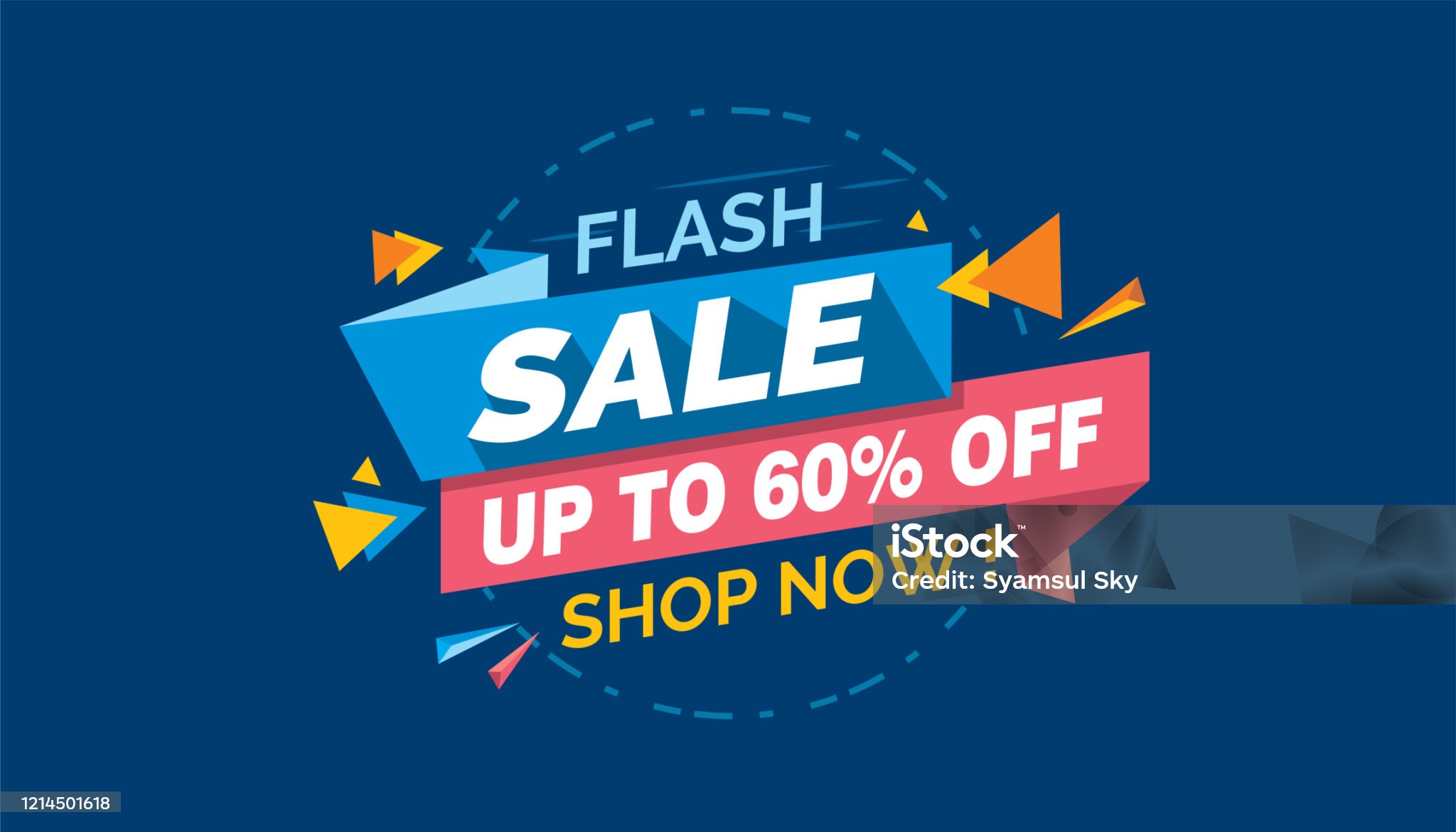 This is Flash Sale, Colorful Sale Banner Label, Discount Sale, Promo Sale Card